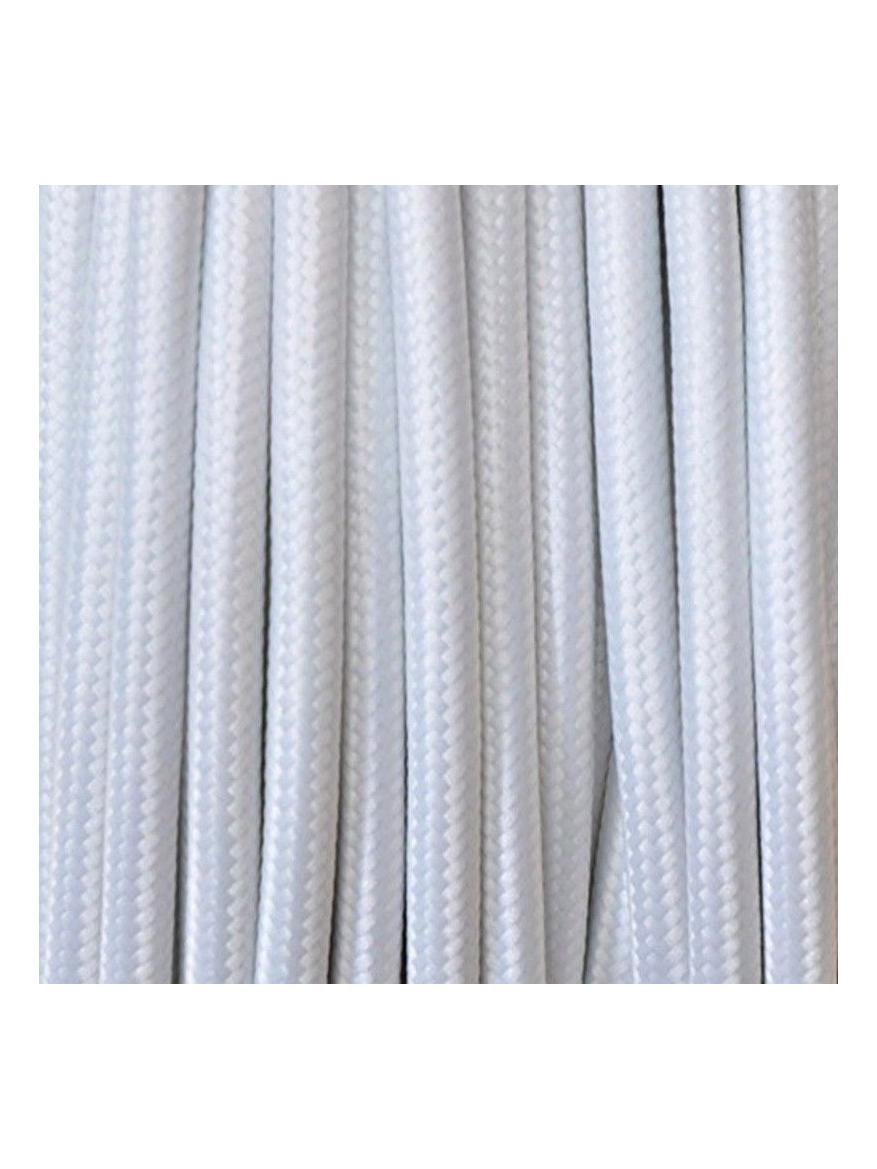 Fabric Cable 2x or 3x 5M round in white