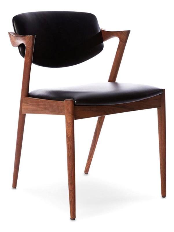 No42 Chair - Walnut Ebony/Anthracite Leather
