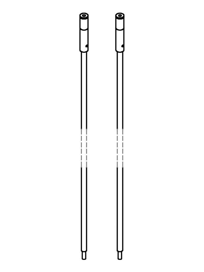 Kit Extension for Ceiling Mounting Metrica Bookcase