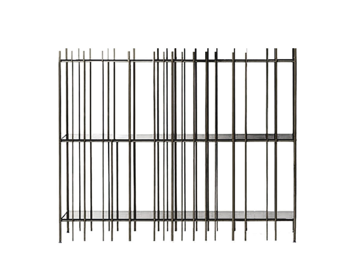 Metrica B - Bookcase Burnished/Bronze Shelves