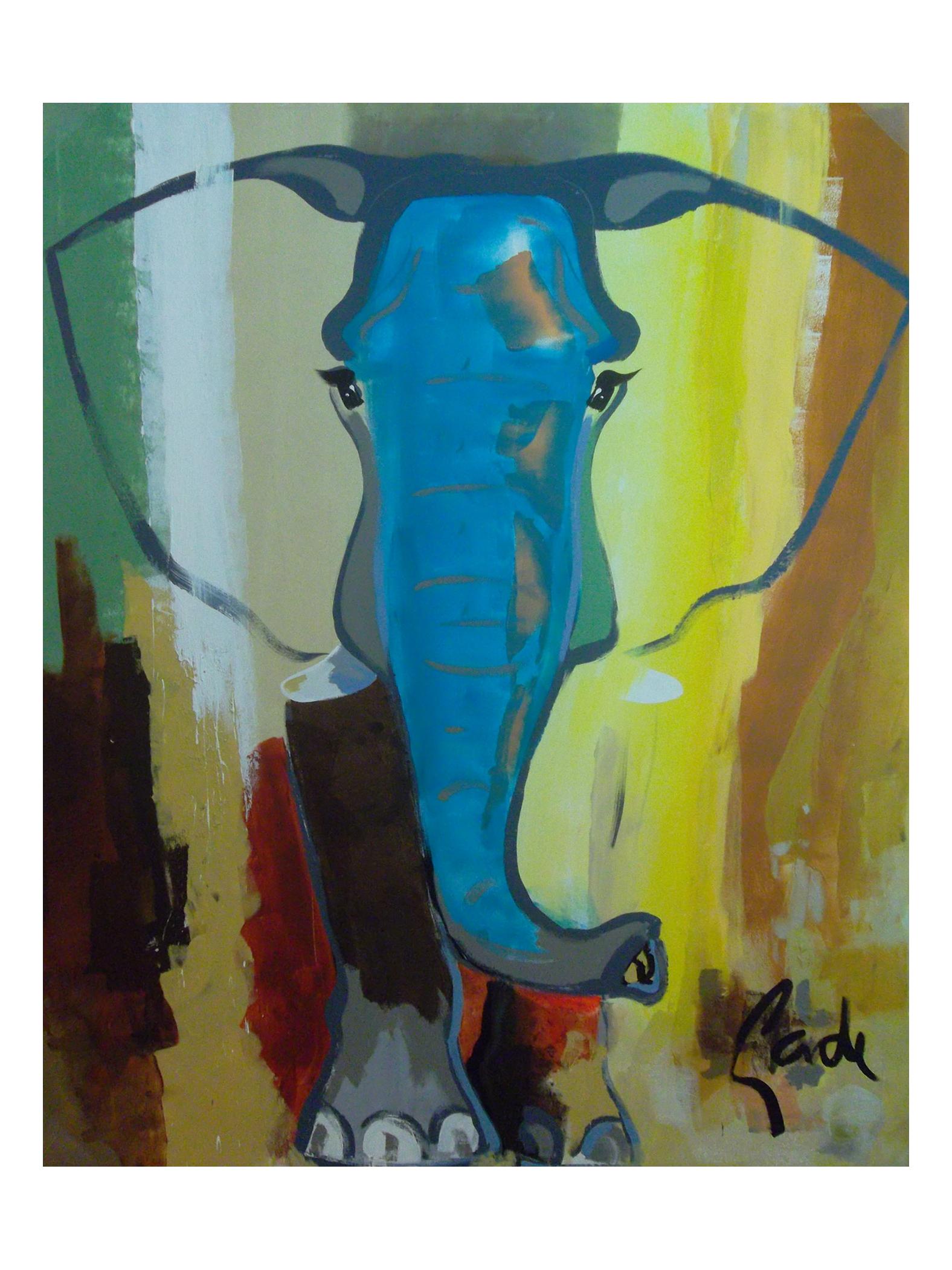 Elephant Colour Blu 80x100