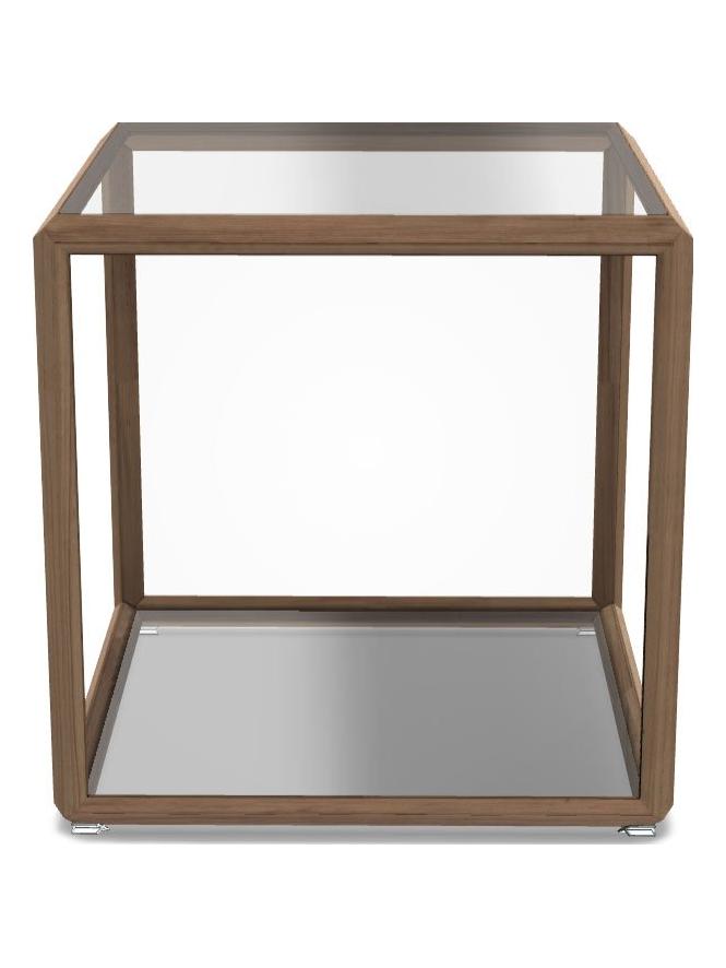 45° Coffee Table - GXT1 / Walnut / Transparent Glass