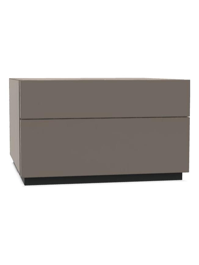 606 Bedside Table - Dove Grey / Dark Chestnut