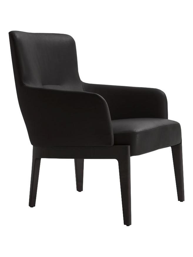 Chelsea Low Armchair - Leather S9333/ Graphite Oak