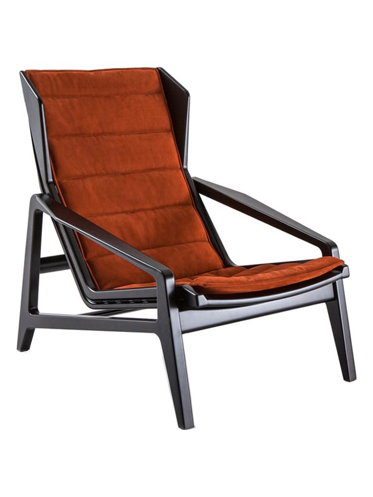 D.156.3 Armchair Gio Ponti - Leather cat. S Scirocco SD974 / Frame Glossy Black / Black straps