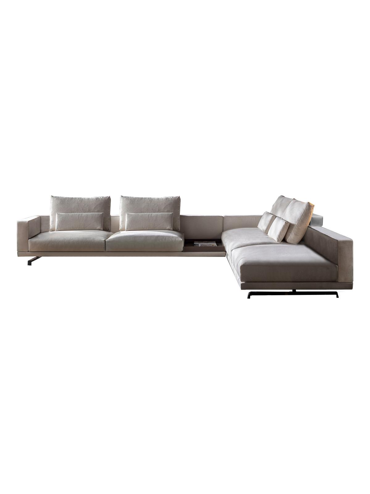 Octave Sofa Composition - Fabric Wallance WG391 / Pewter Base