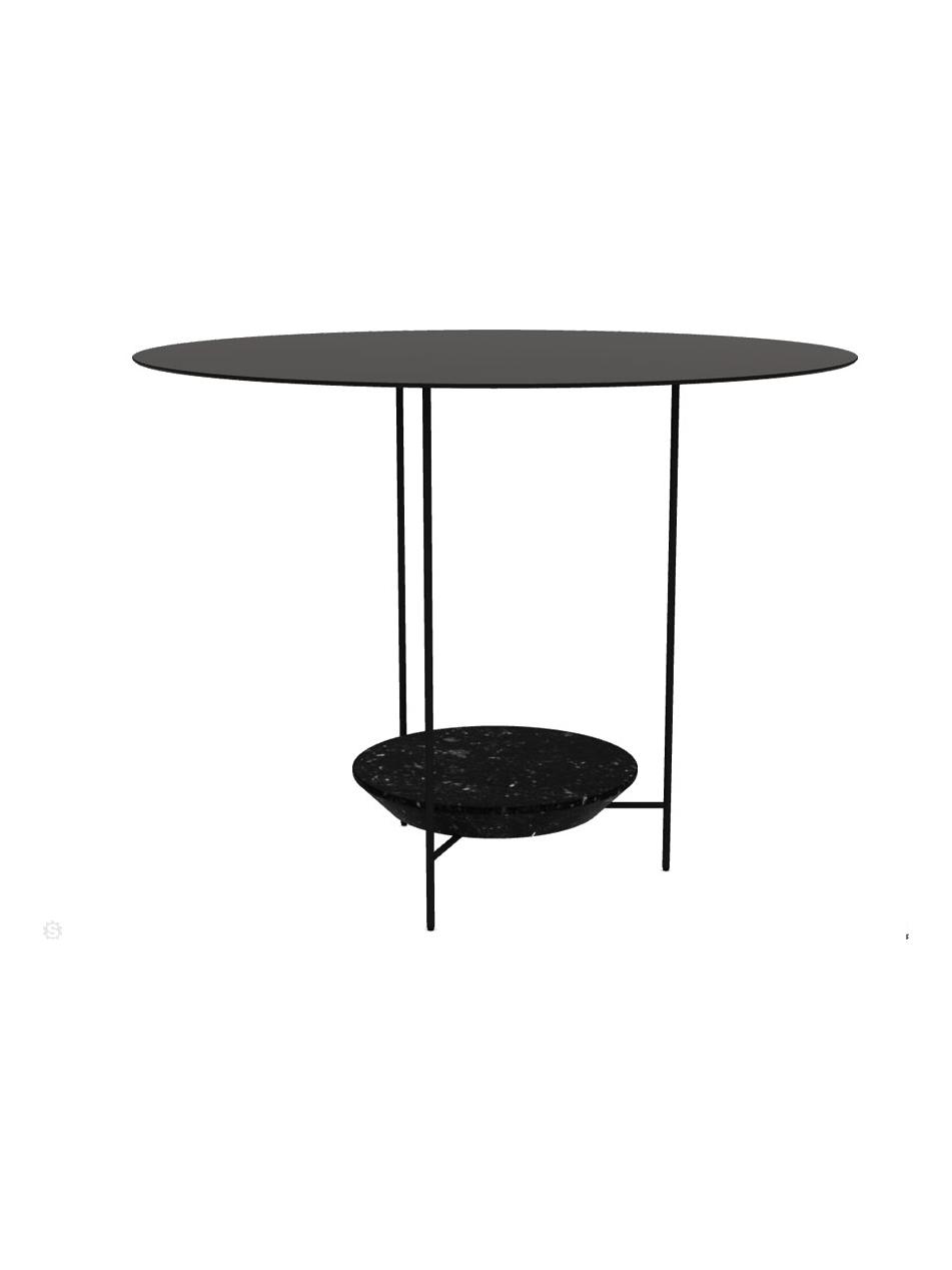 Panna Cotta Coffee Table - H. 42 cm/Nero Marquina