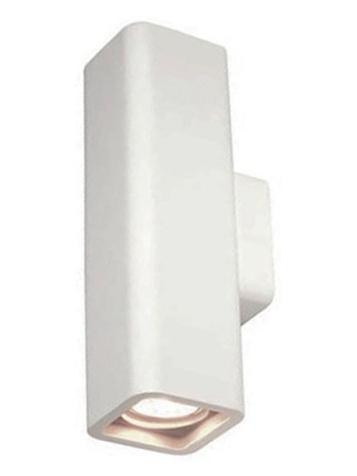 Molveno Pipe Square Plaster Wall Lamp Biemission