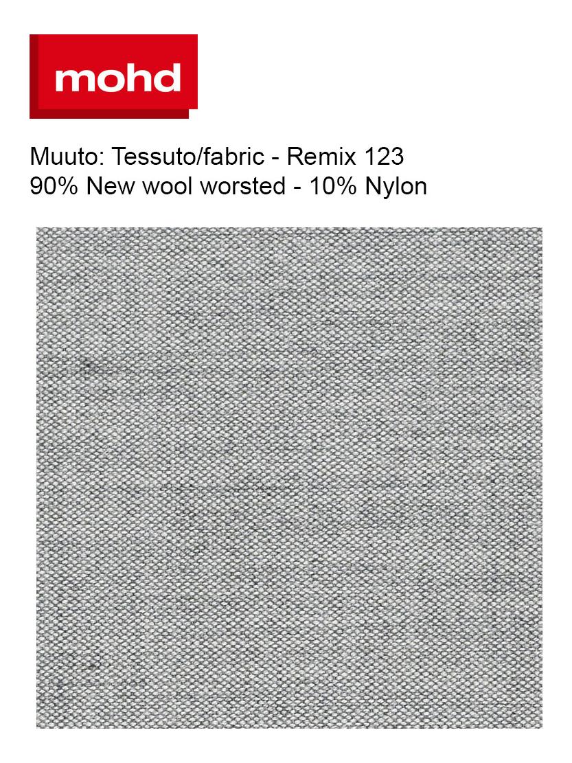 Fiber Armchair- Tube Base - Textile Shell Remix 123