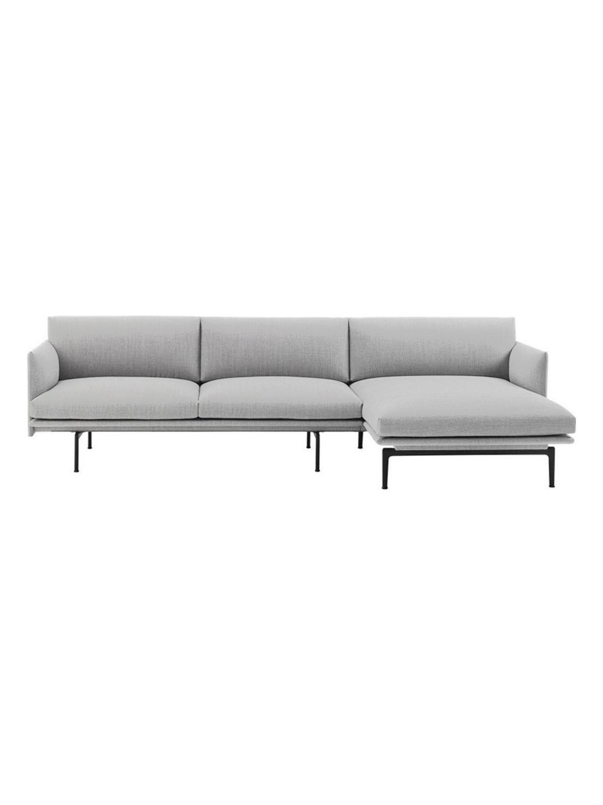 Outline Sofa Chaise Longue Right - Steelcut 220