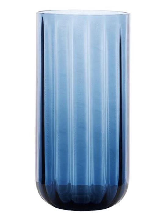 Vase Tall Blow Bowl Optic Air Force Blue