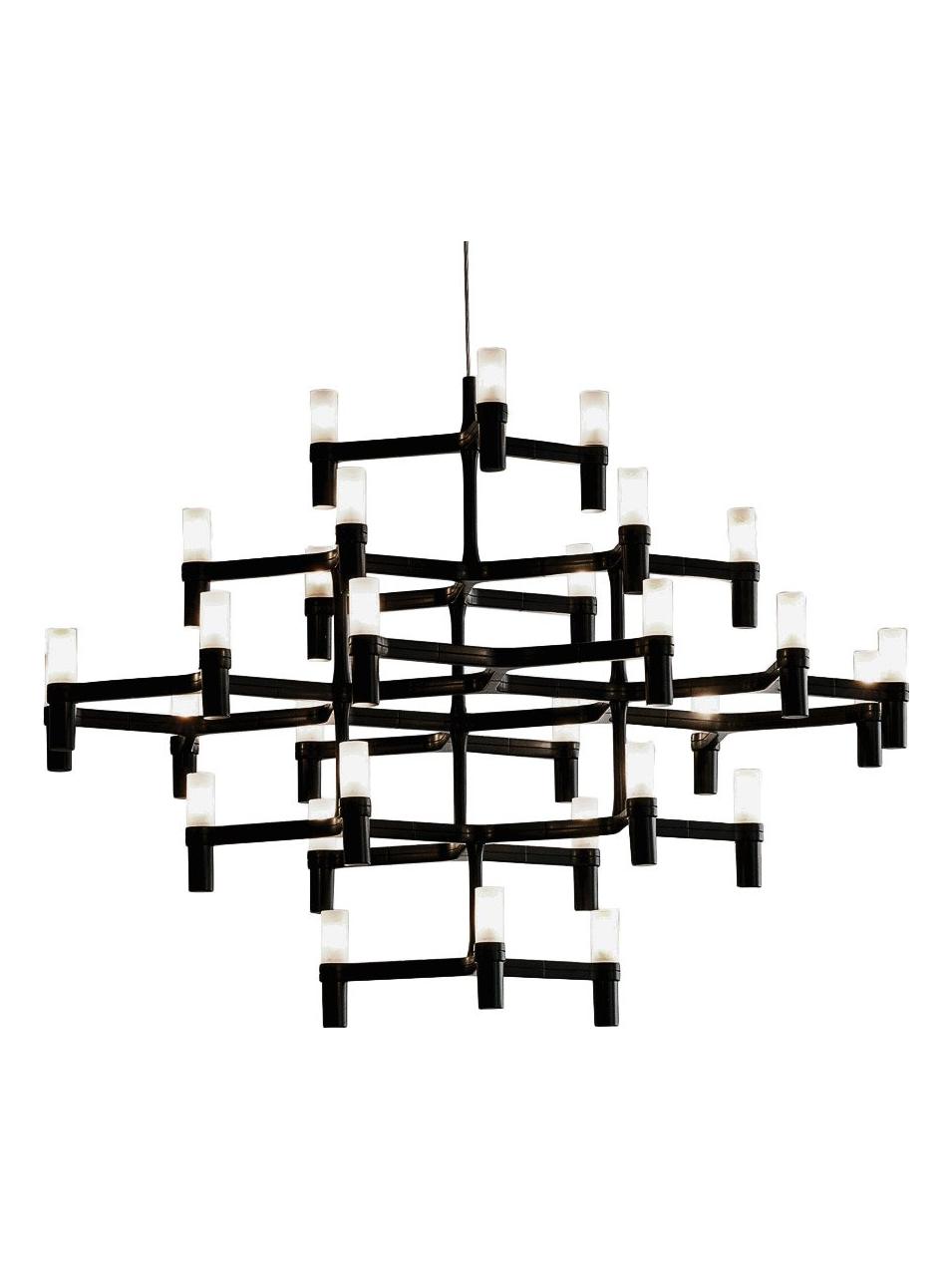 Crown Major Black - Pendant Lamp - Transparent Cable