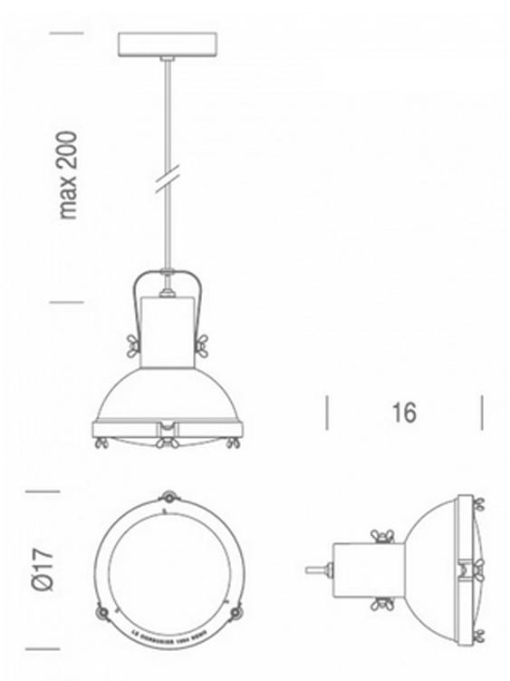 Projecteur 165 Suspension Lamp Moka
