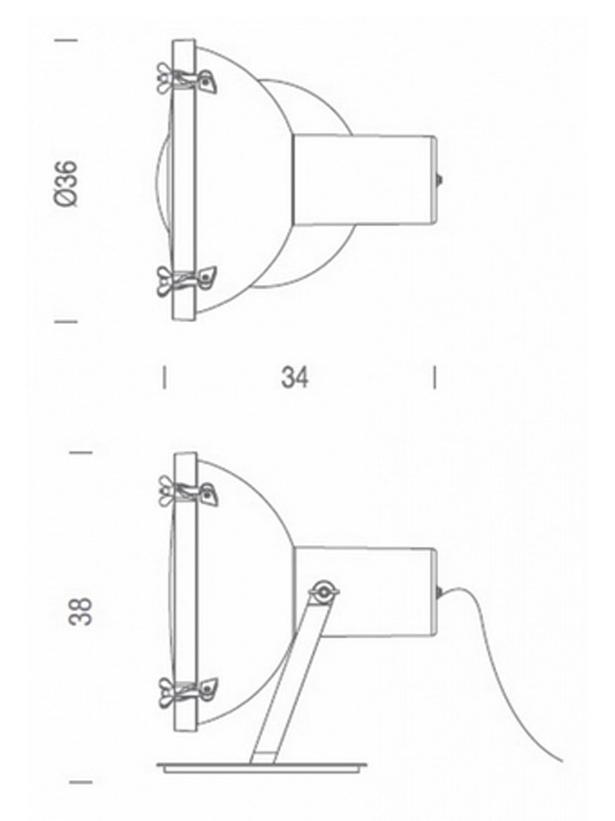 Projecteur 365 Floor Lamp White Sand