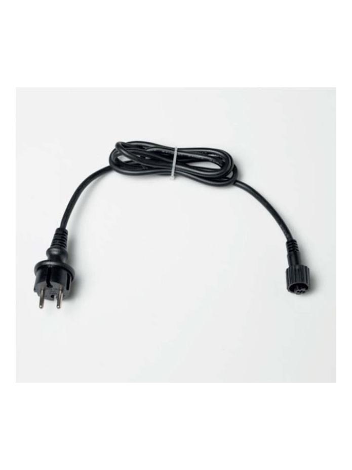 Black power cord plug with IP65 FAST-LINK connector for String lights 55-137