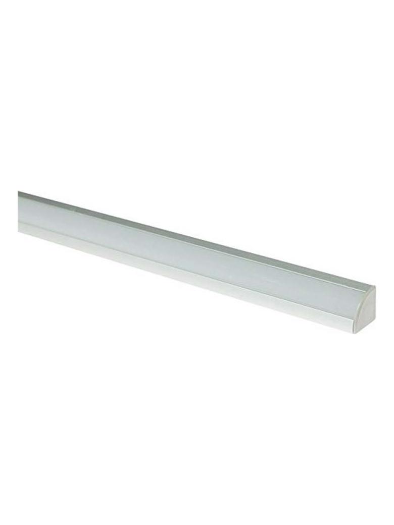 New Lamp Angular Profile 21x21 mm Aluminum 3 mt Opal Diffuser