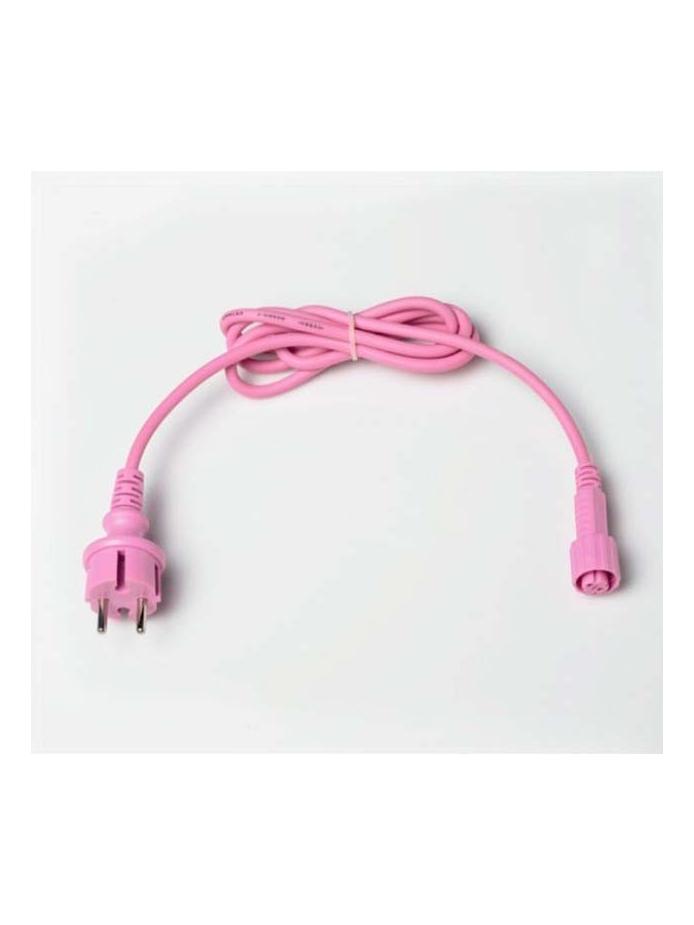 Pink power cord plug with IP65 FAST-LINK connector for String lights