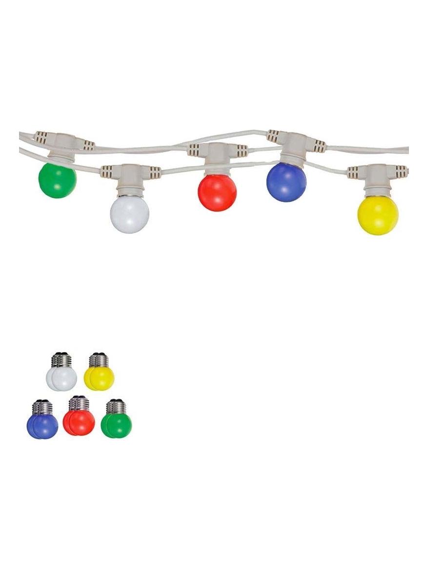 String Lights 10 led bulbs E27 11.5m multicolor white
