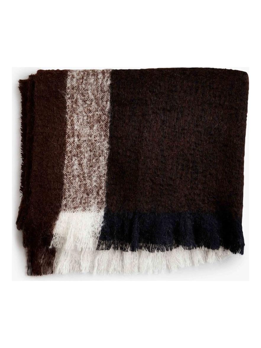Check Throw Blanket - Dark Brown