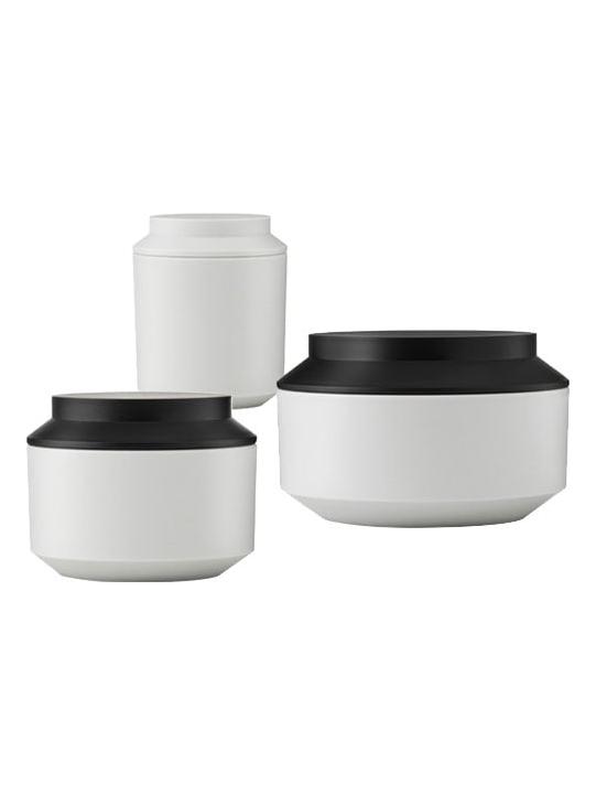 Geo Jar with Lid Ø15 Frost/Black