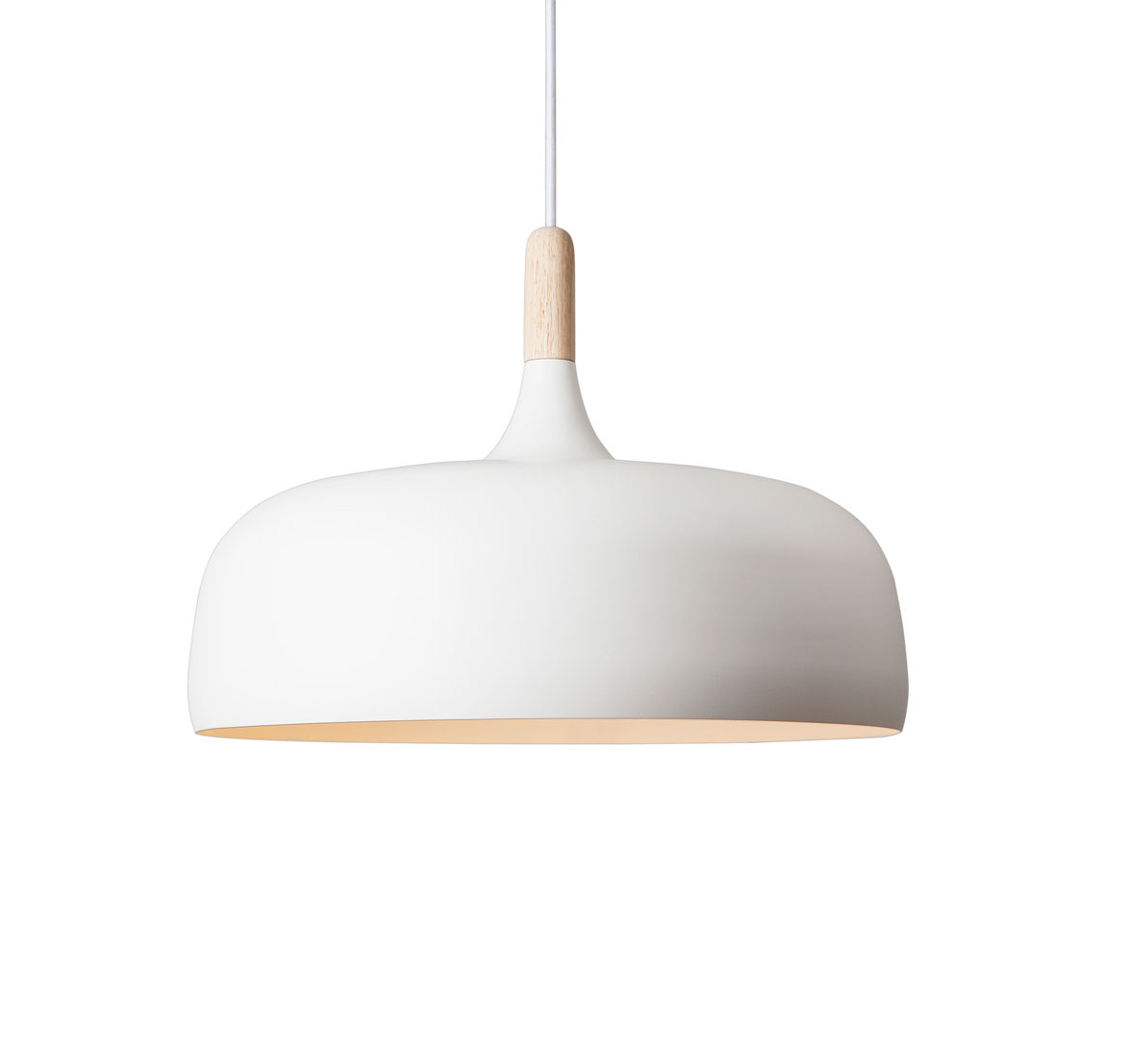 Acorn Suspension Lamp White