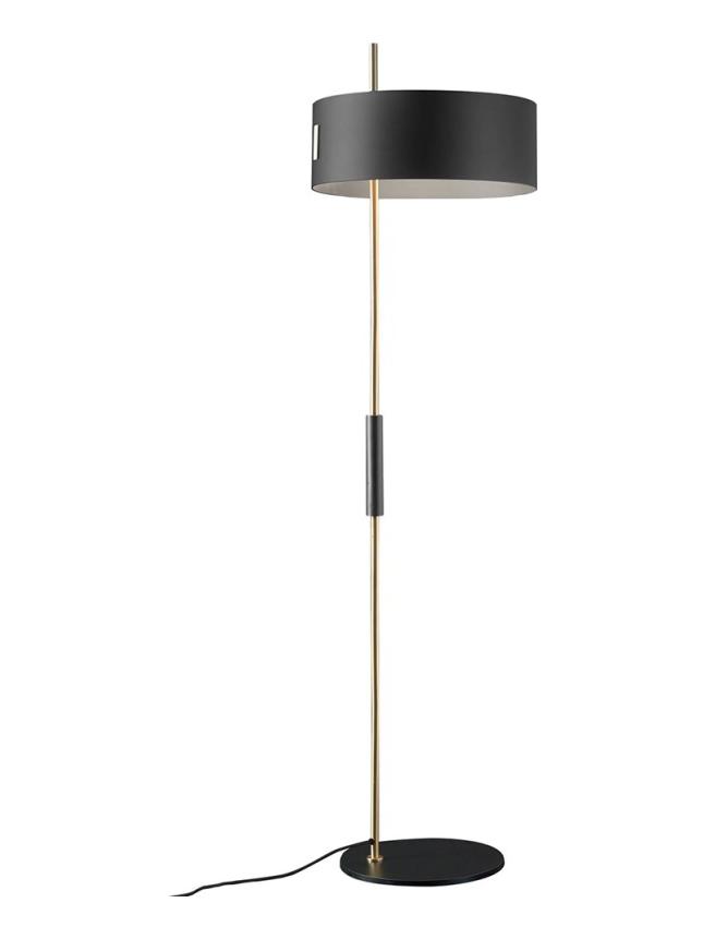 1953 Gold and Black Floor Lamp