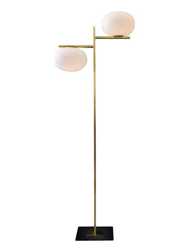 Alba 383 double floor lamp in glass