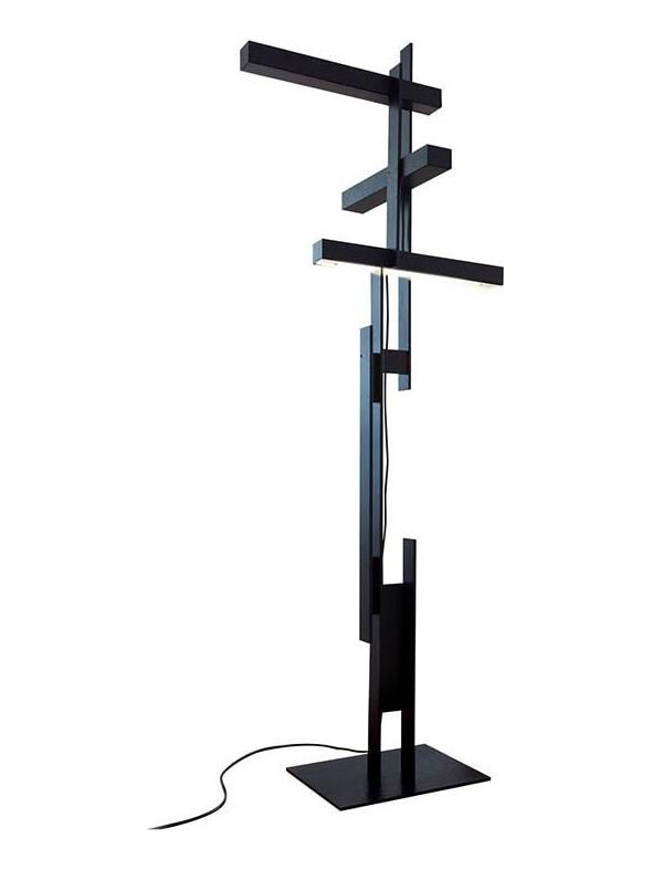 LAS Floor Lamp Matt Black Grey Triple Lighting Floor