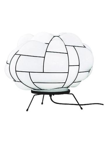 Egg table lamp in blown glass