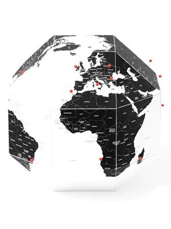 DearWorld By Countries Small Pinnable Globe