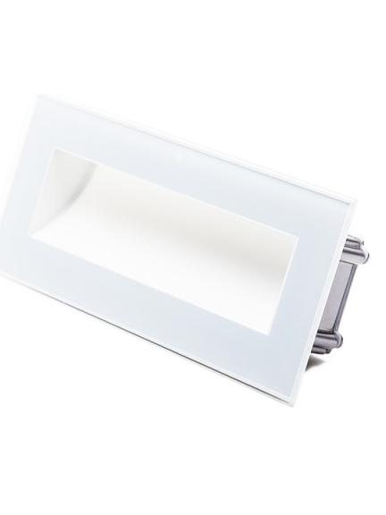 Playled Vitrum glass recessed led wall step light 506 box asymmetric