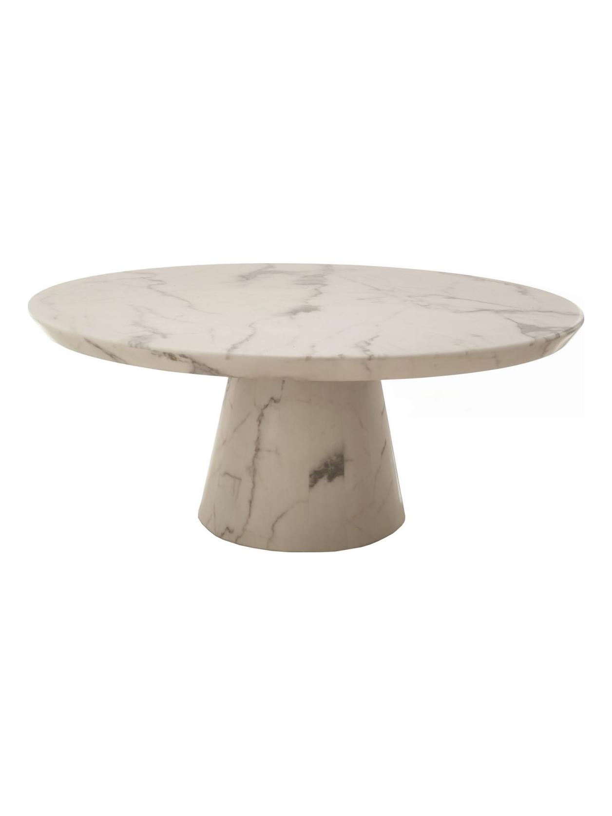 Disc Marble Look Coffe Table