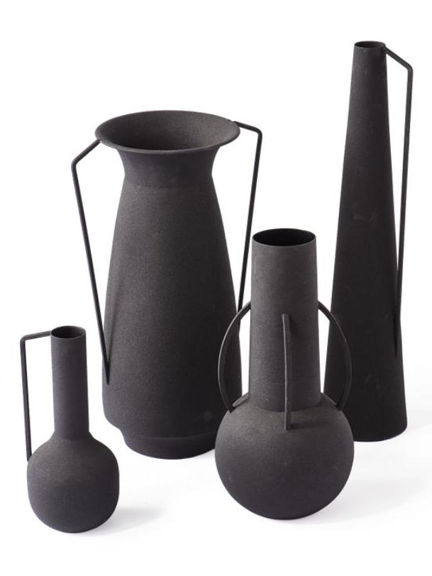 Vases Roman Black Set 4