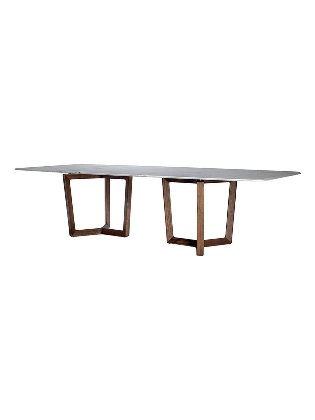Bolero Ravel Table - Wengé Ash / Semi-brilliant Calacatta Gold Marble
