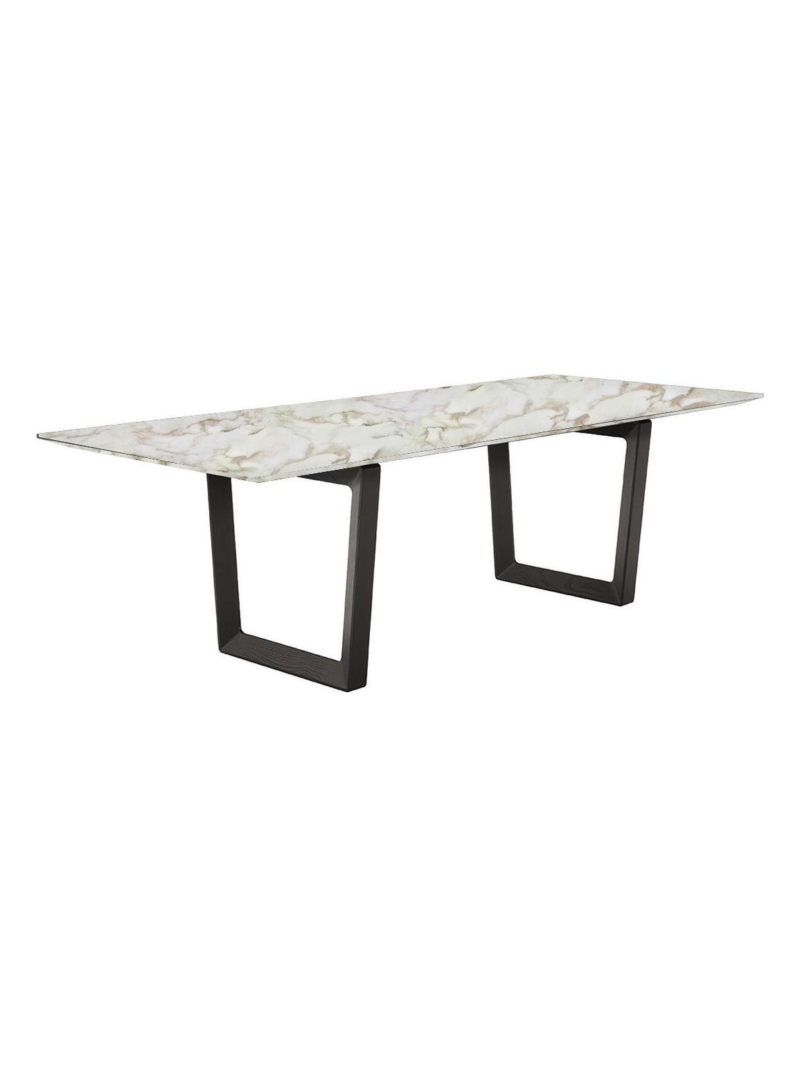 Bolero Table 250 cm - Brilliant Calacatta Marble / Moka Stained Ash