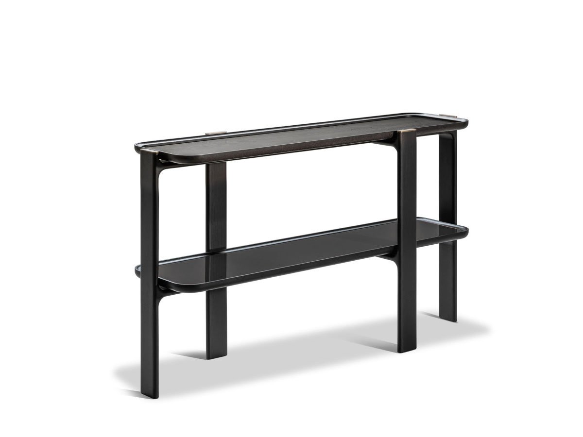 Duo Console - Wengé Ash / Grey Glass