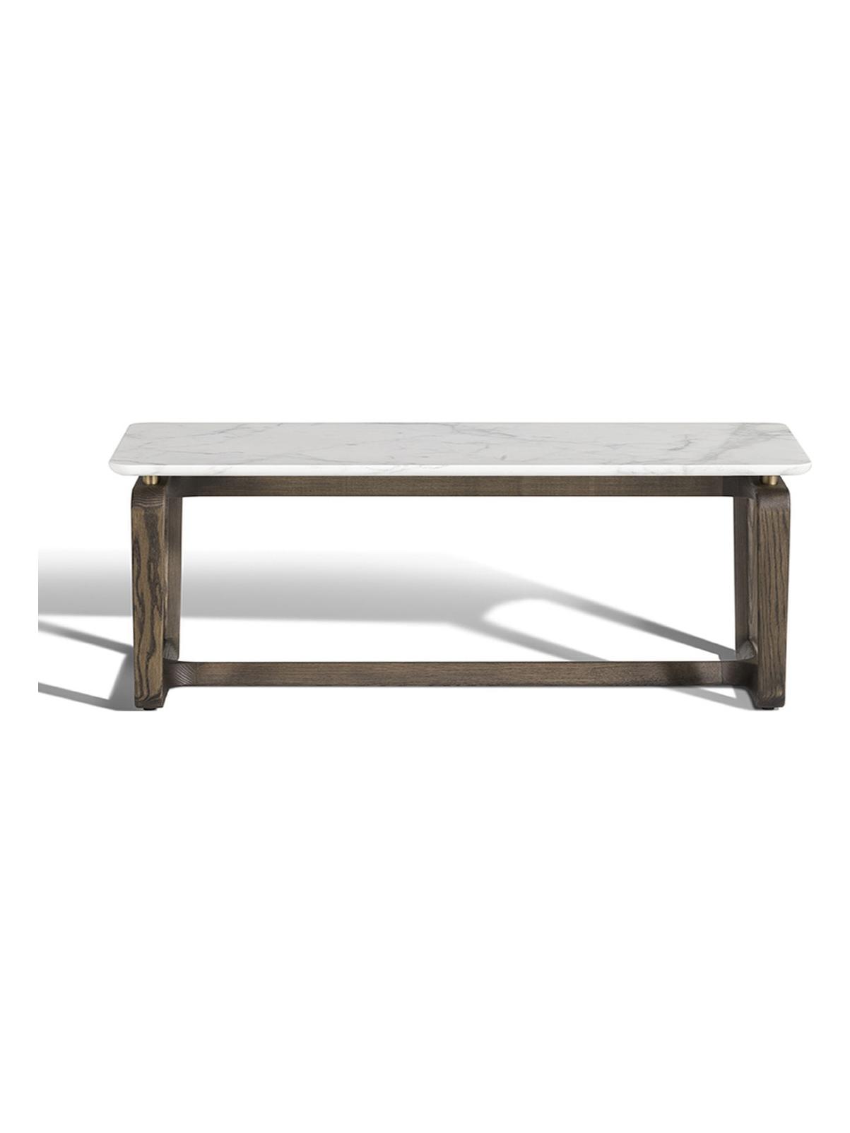 Fidelio Coffee Table L. 110 cm - Arabescato Marble / Moka