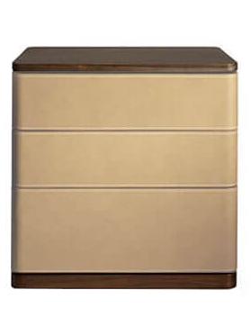 Fidelio Notte Bedside Table Saddle Avorio / Canaletto Walnut