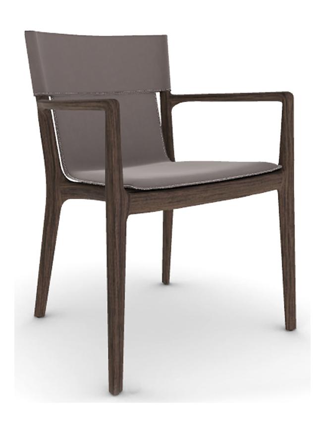 Isadora Chair With Armrest Saddle Extra Polvere