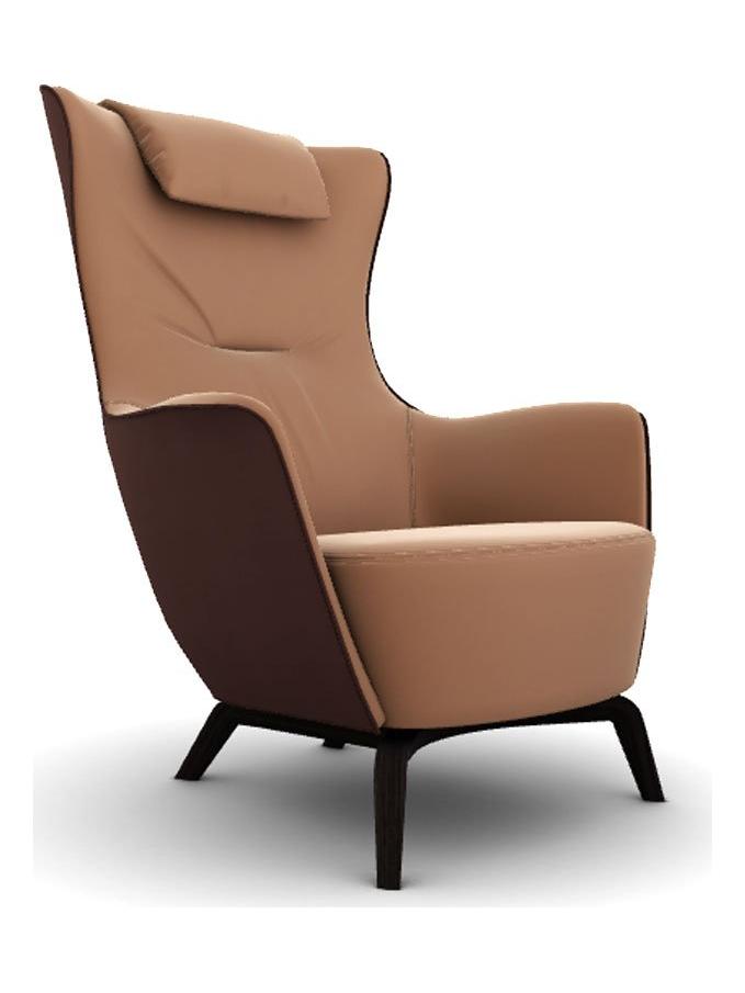 Mamy Blue Swivel Armchair - Saddle Extra Testa di Moro/SC 56 Siena