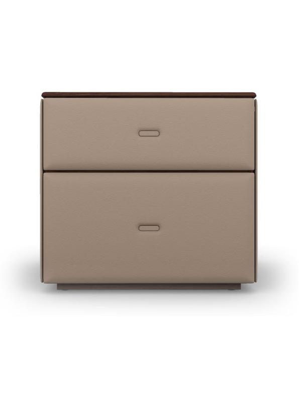 Moondance Night Table - SC 33 Travertino/Canaletto Walnut