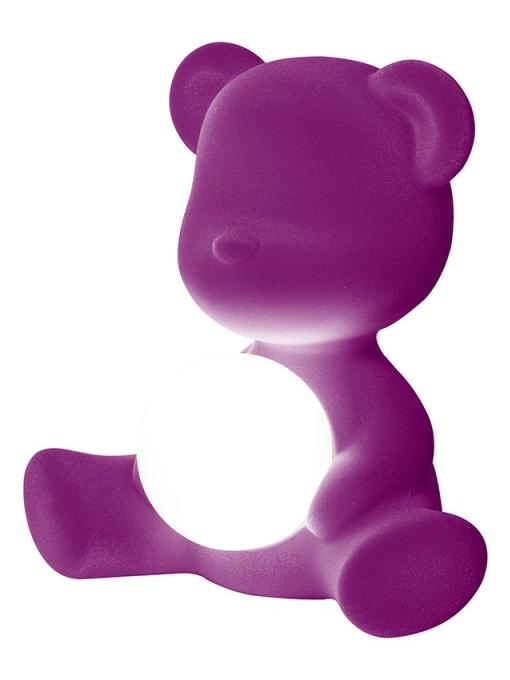 Teddy Girl Velvet battery lamp