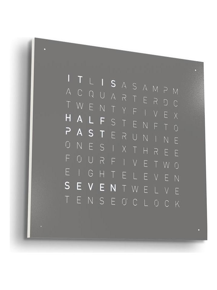 Qlocktwo Clock - Earth 45 Steel Series Grey Pepper