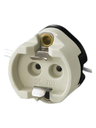 G12 Lamp holder in Ceramic with neoprene cables