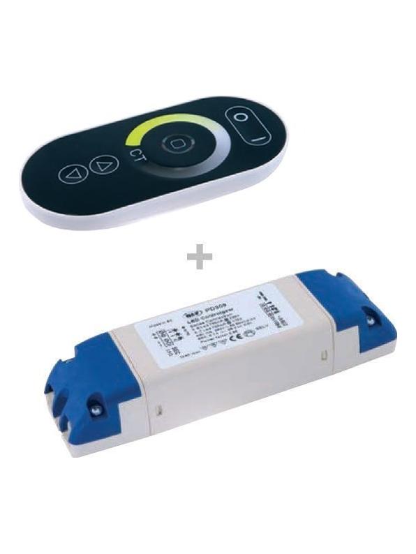 QLT Kit CT Remote Controller Wireless + Receiver Control Unit 12-24V Color Temperature Management