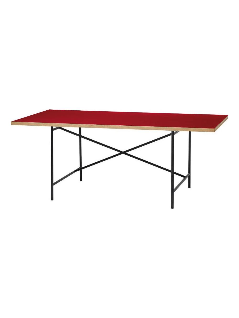 Eiermann 2 Dining Table - Linoleum Salsa / Black Frame
