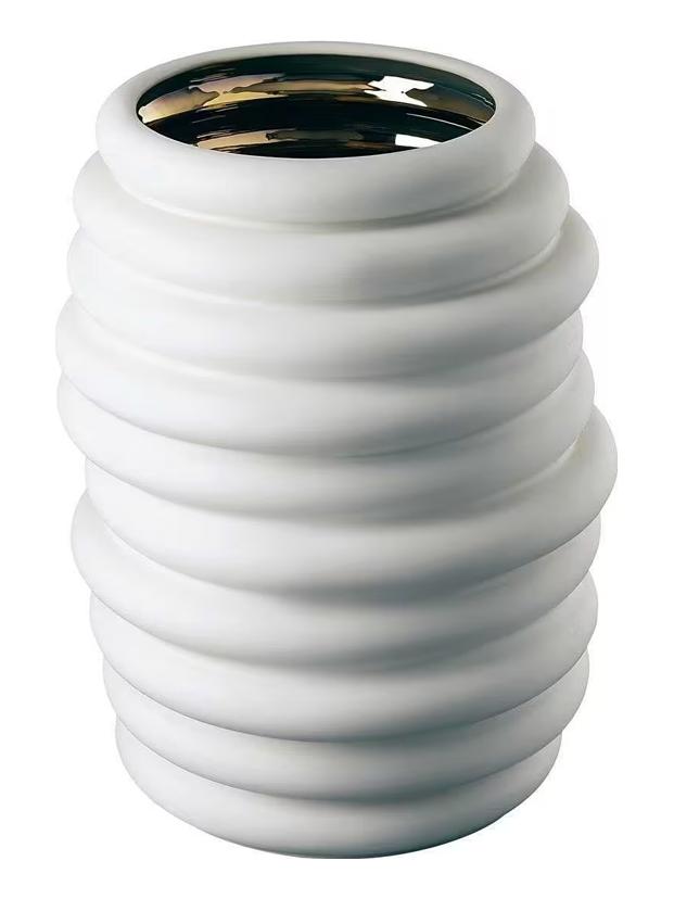 Hop White Gold Vase 36 cm