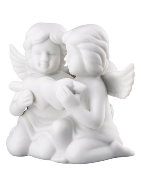 Pair of angels with heart H. 6,5 cm