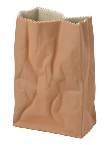 Tütenvase Hellbraun Vase 18 cm