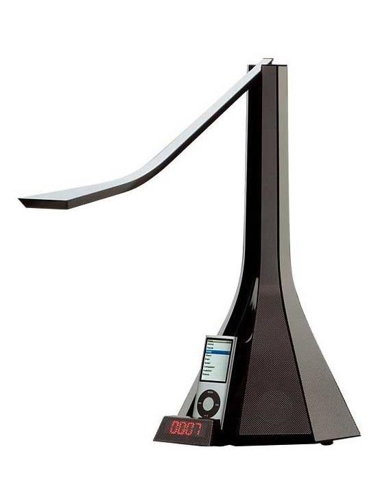 LaDiva LED Table Lamp and Music System Bluetooth Dark Grey